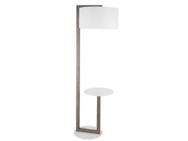 ALMA - Wooden floor lamp with shelf _ Flam & Luce